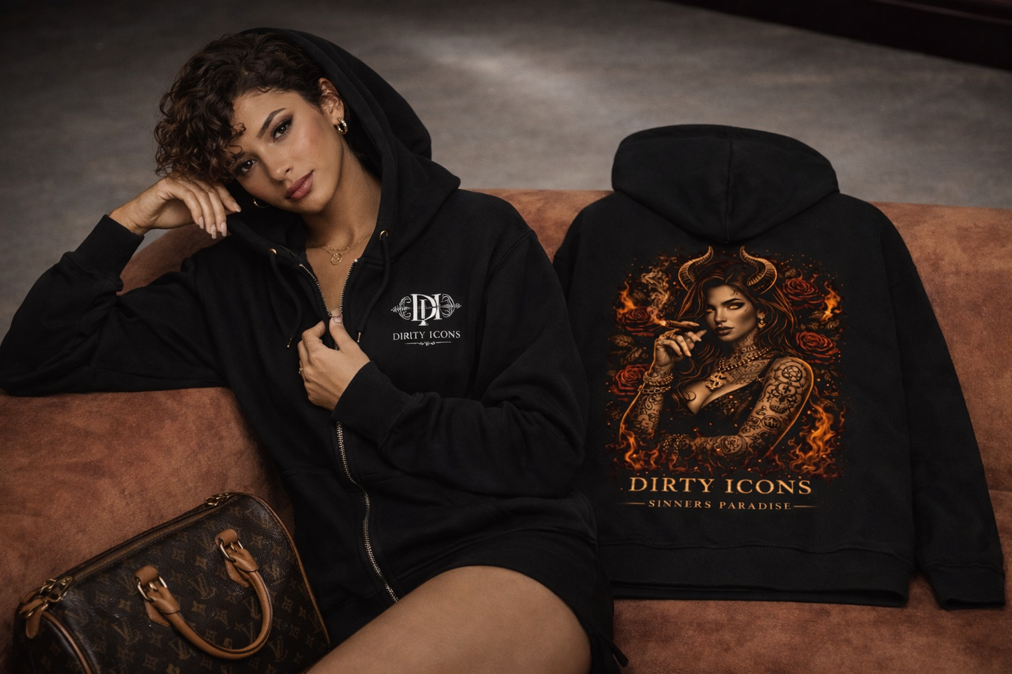 DIRTY ICONS – Sinner’s Paradise First Edition Oversized Zip Hoodie