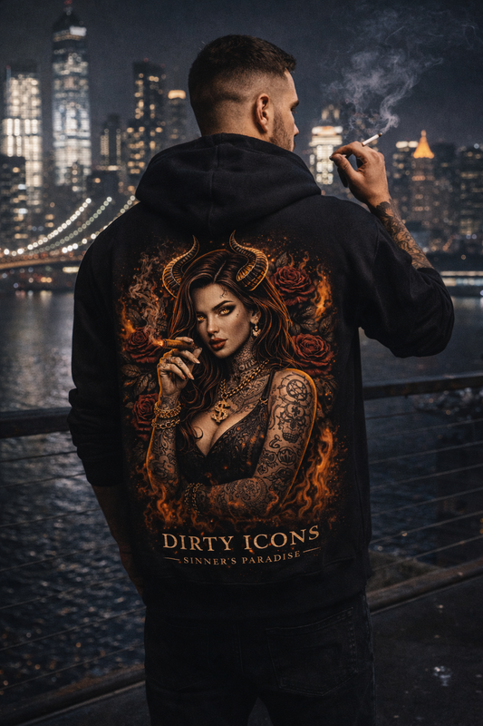 DIRTY ICONS – Sinner’s Paradise First Edition Oversized Zip Hoodie